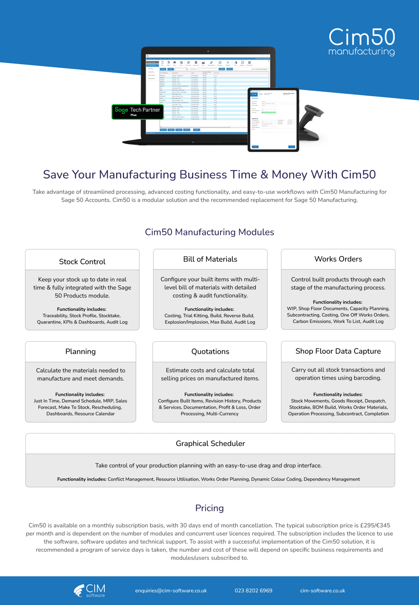 Cim50 - SFDC Software for Manufacturers