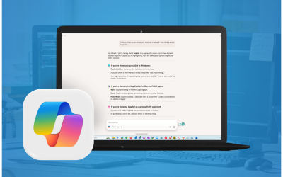 Microsoft Copilot Agent laptop screen